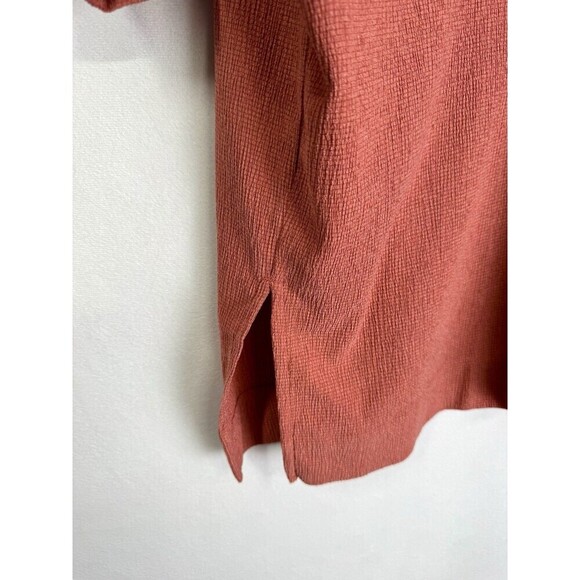 Chicos Travelers Open Front Cardigan Jacket Womens 1/Medium Coral Orange - Picture 2 of 10